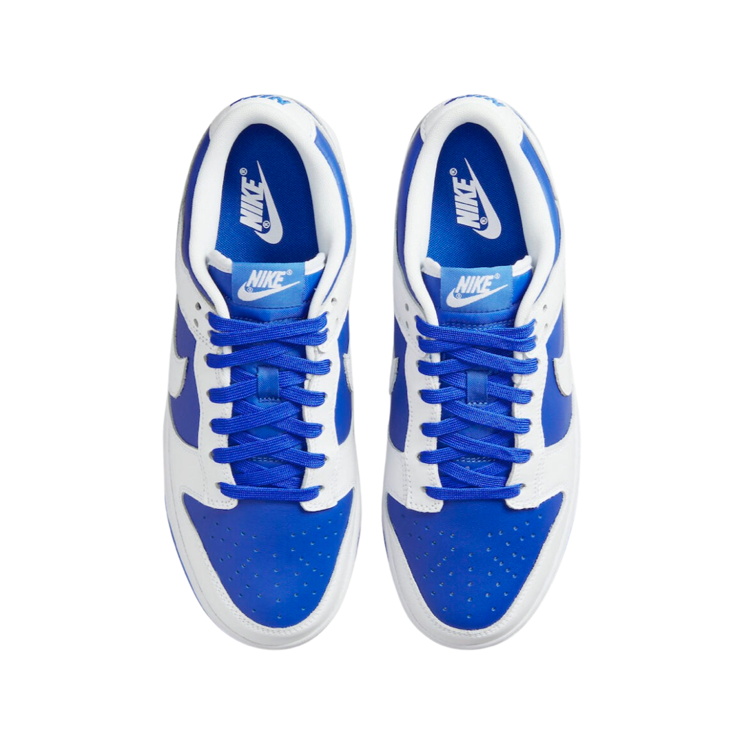 Nike Dunk Low Men's Shoes - Racer Blue & White Sneakers for Casual Wear, Running, and Street Style