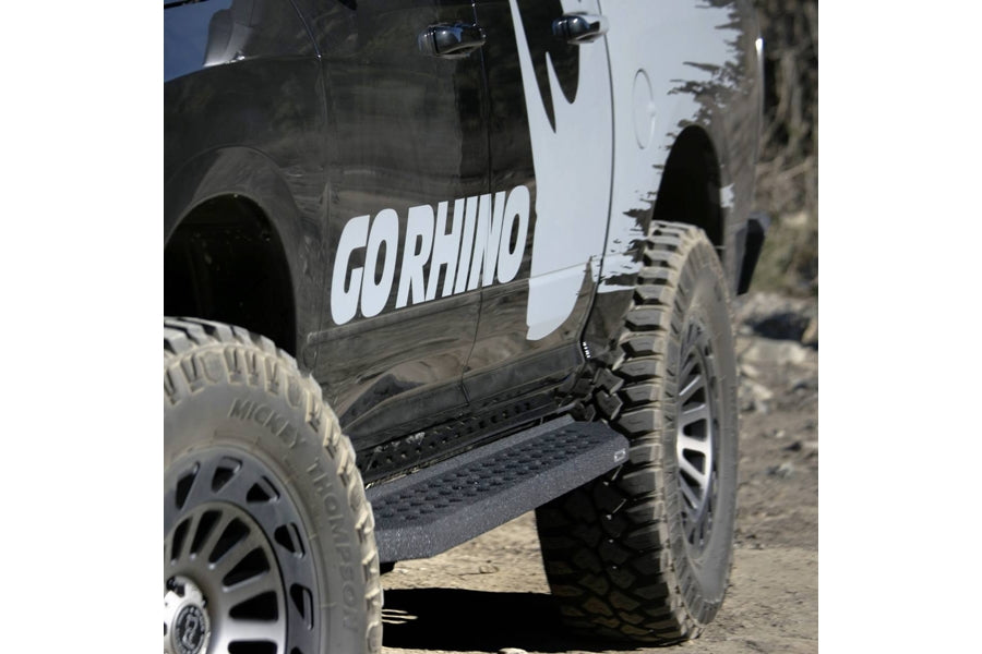 2005-2023 Toyota Tacoma Double Cab Go Rhino RB20 Running Boards with Mounting Brackets Kit - Heavy Duty Nerf Bars for Off-Road & Daily Driving