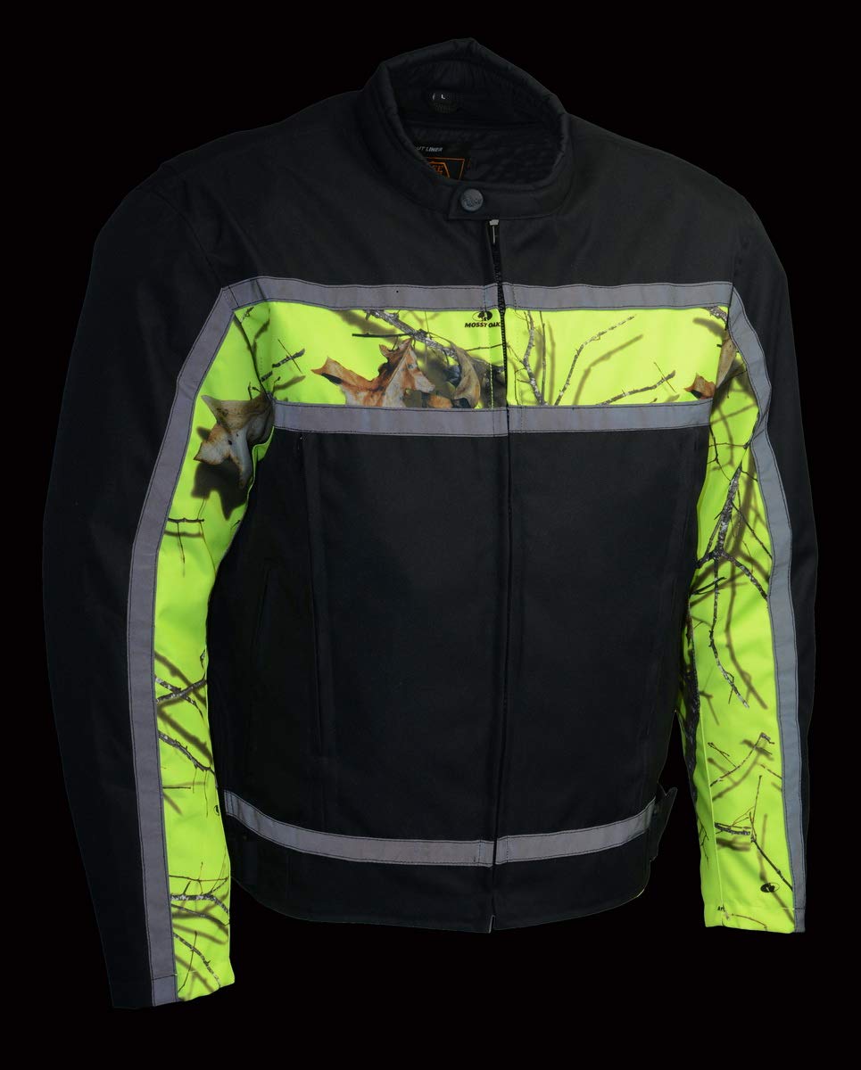 Milwaukee Leather Men's Textile Motorcycle Jacket - Oak (N.Green Mossy, 5X) - Durable Riding Gear for Harley & Cruiser Bikers - Perfect for Commuting & Road Trips