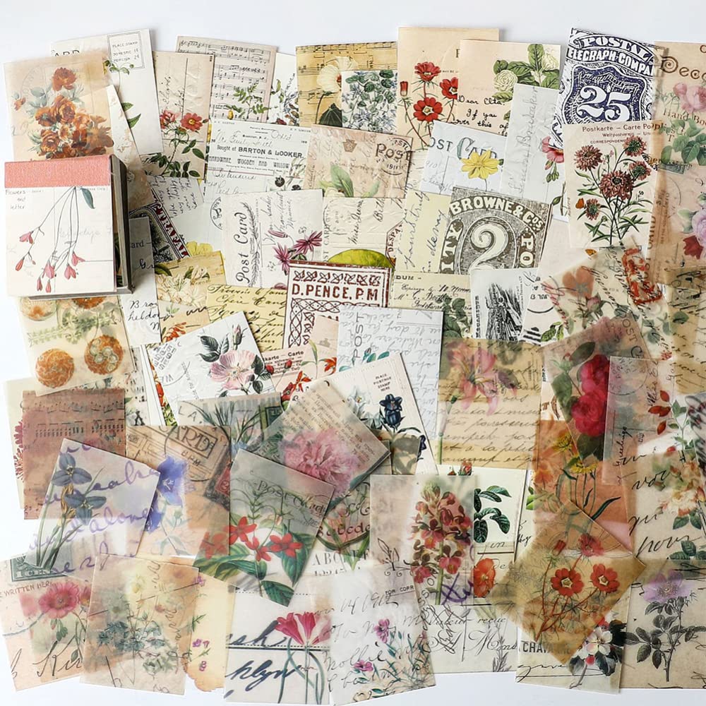 Vintage Scrapbook Paper 400 Pcs - Retro Aesthetic DIY Decorative Paper for Scrapbooking, Journaling, Card Making & Art Projects - Perfect for Bullet Journals, Photo Albums, and Craft Embellishments