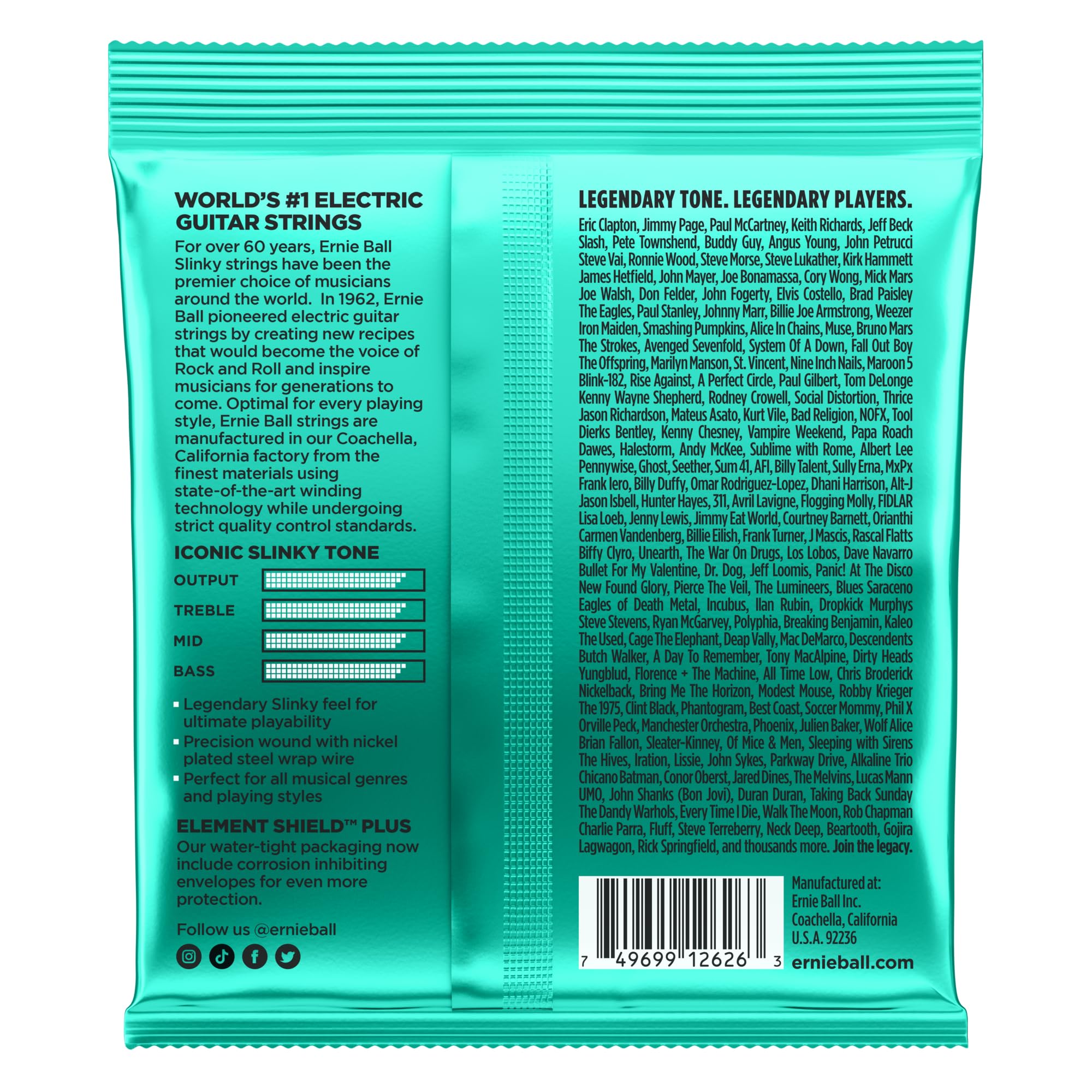 Ernie Ball Not Even Slinky Nickel Wound Electric Guitar Strings - 12-56 Gauge (P02626) | Heavy Rock & Metal Guitar Strings for Drop Tuning & Extended Range Playing