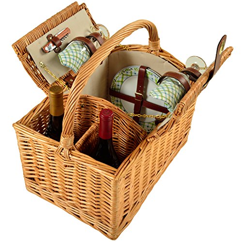 Wicker With Gazebo Plates/Napkins