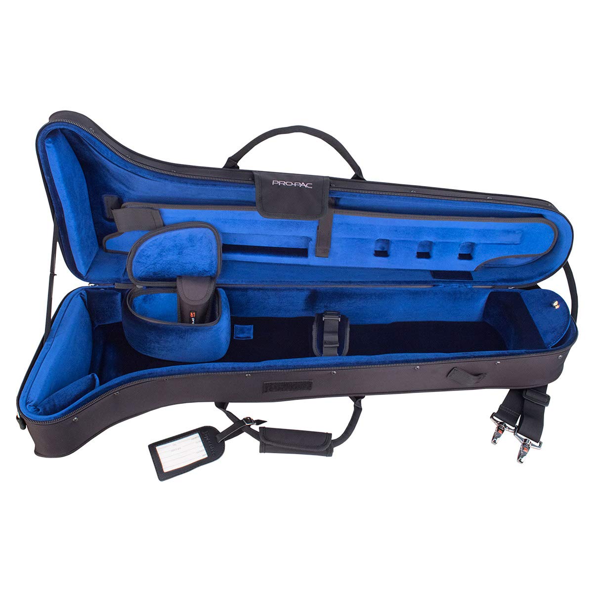 Protec PB306CT Tenor Trombone Case - Black Contoured PRO PAC for Professional Musicians | Durable & Lightweight Protection for School, Marching Band & Travel