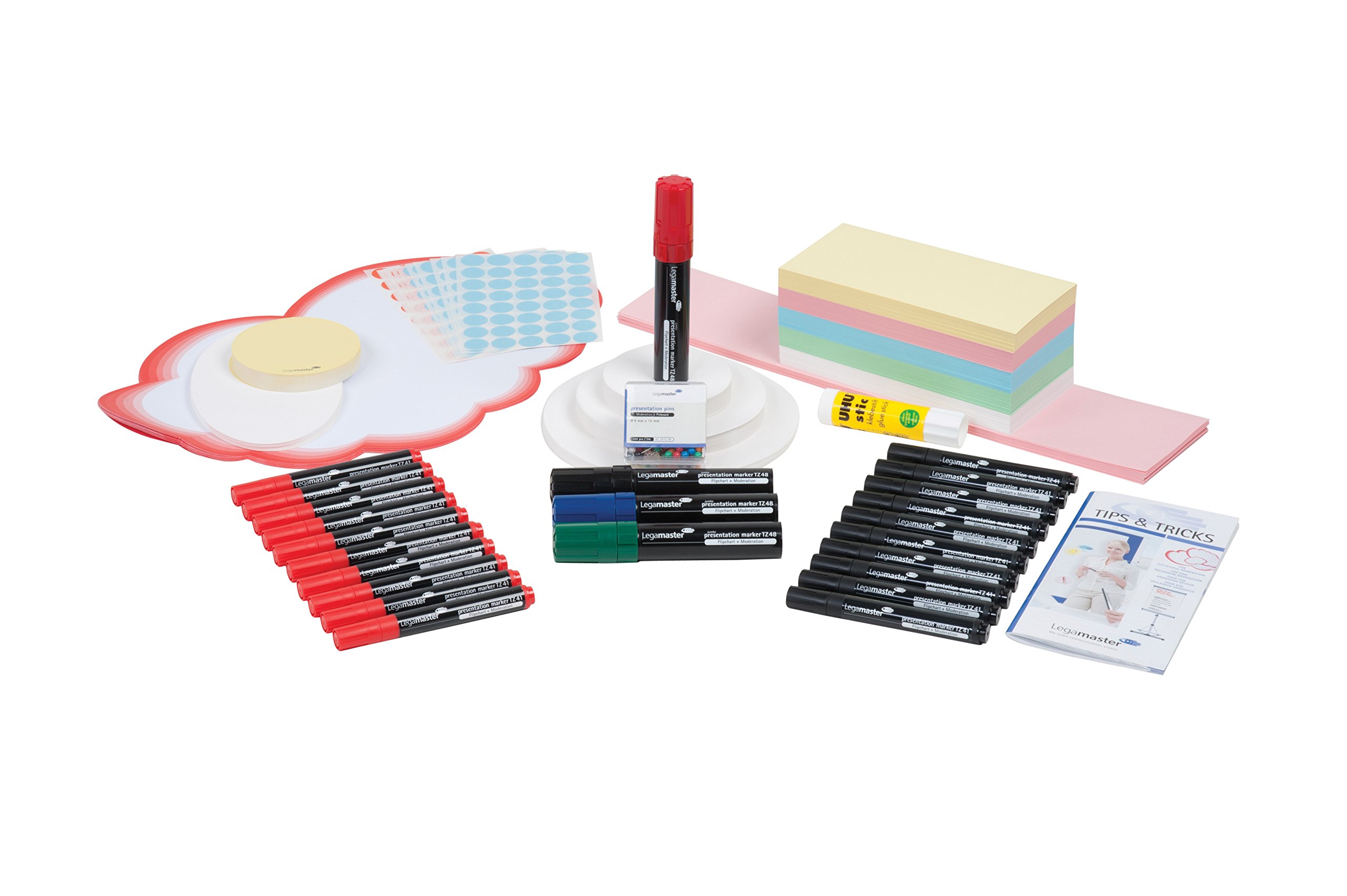2200-Piece Professional Workshop Set - Includes Presentation Cards, Whiteboard Markers, Moderation Cards & More | Perfect for Team Building, Training Sessions & Business Meetings