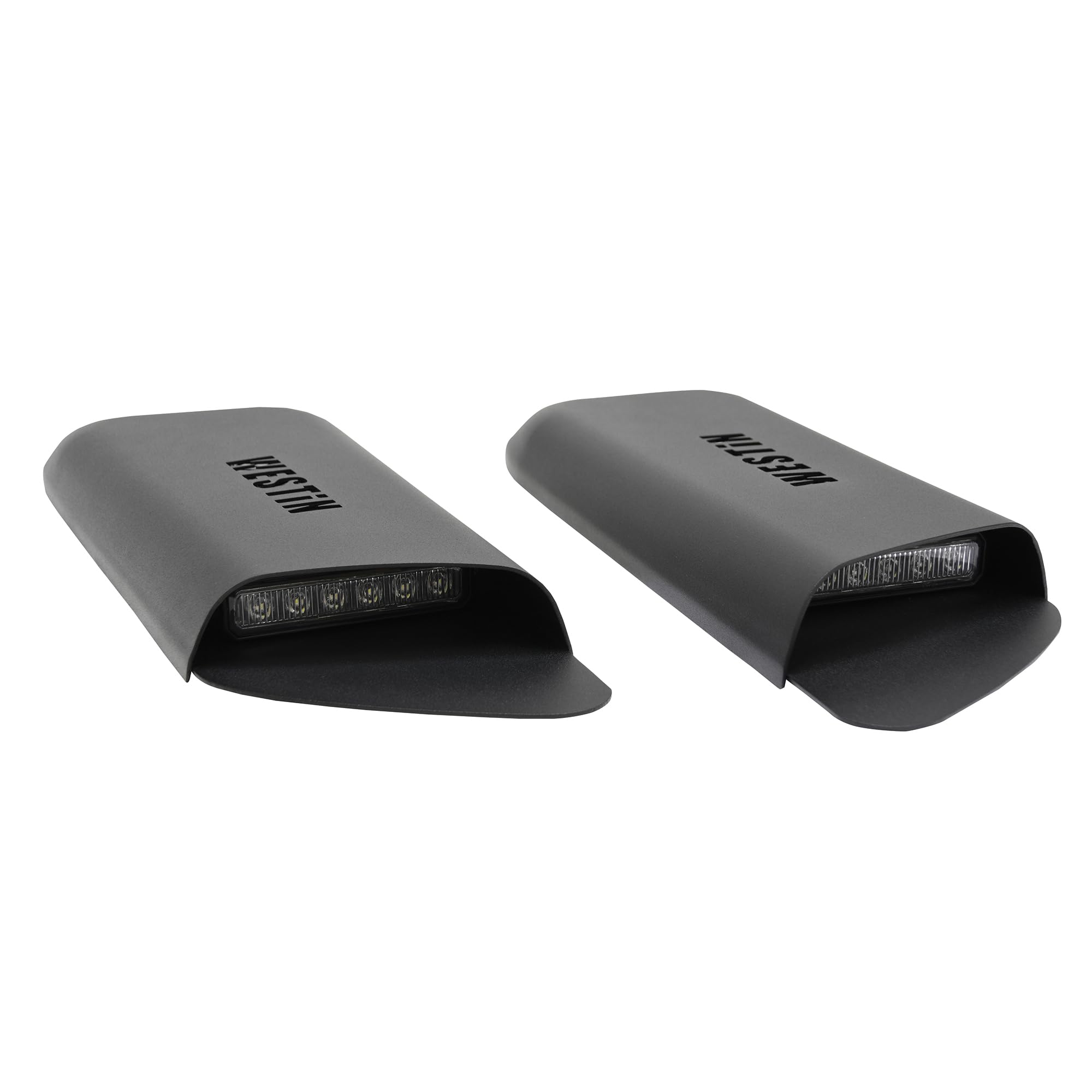 Westin 62-41115 LED Hood Scoops for 2018-2025 Jeep Wrangler JL & Gladiator - Compatible with 2-Door/4-Door Models (Excludes Sport, Sport S, Sahara, Overland, North Edition) - Off-Road Lighting Upgrade for Enhanced Visibility & Style