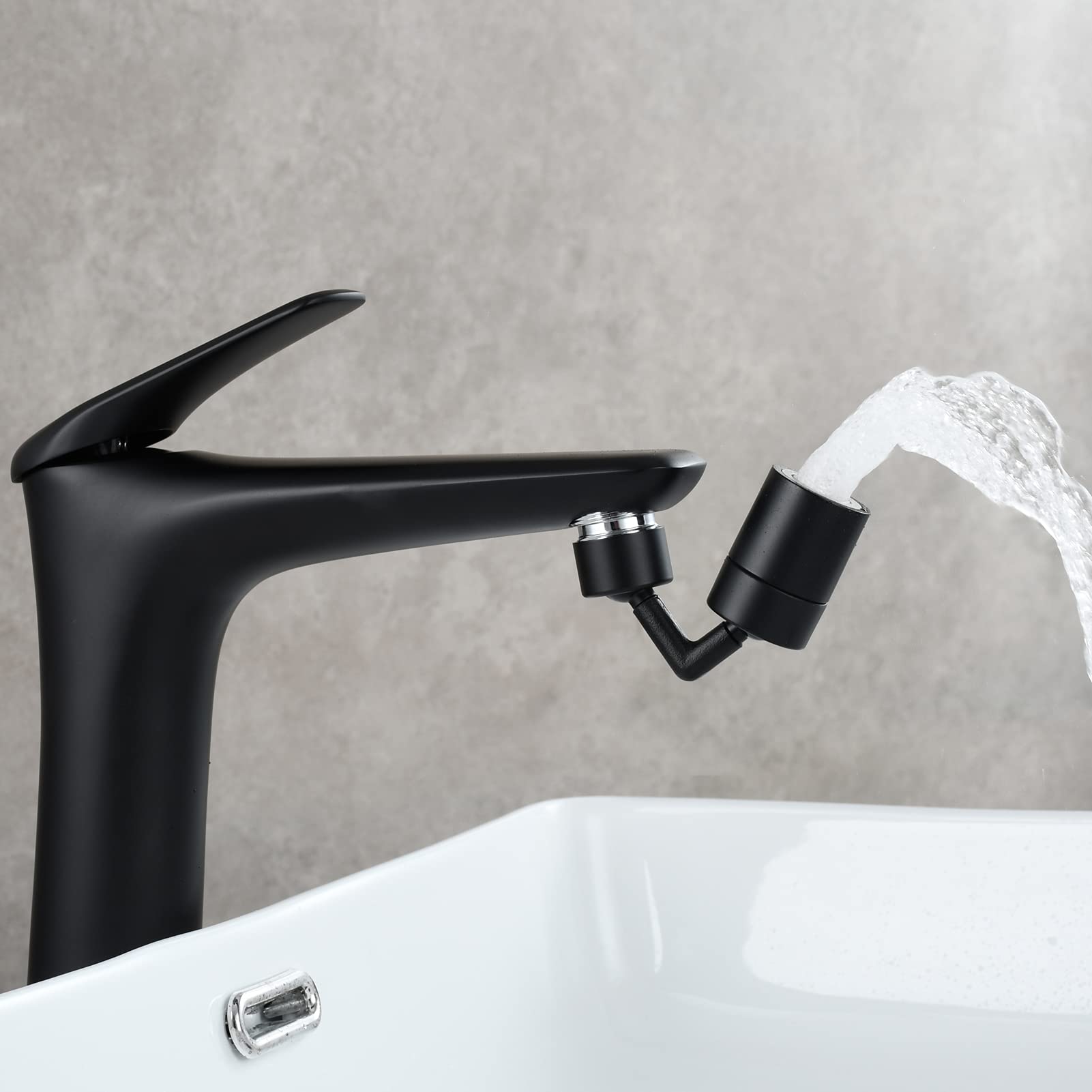 Premium Brass Faucet Aerator M22 x M24 - Water Saving Sink Tap Aerator for Bathroom, Kitchen & Balcony - Durable Black Finish for Better Water Flow & Efficiency