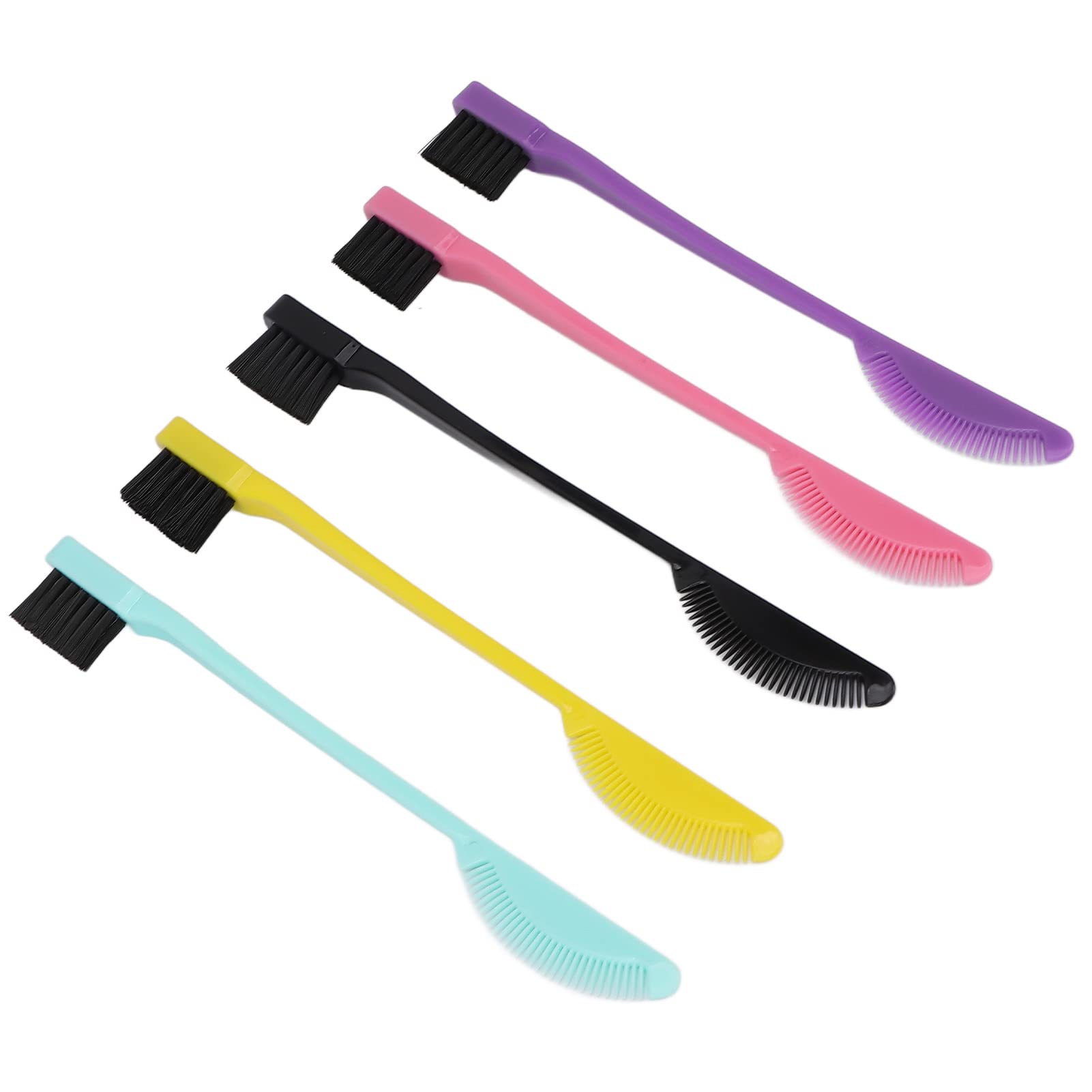 5-Pack Double Comb Brush Set - Ergonomic Hair & Makeup Brush with Wide Teeth for Styling & Control - Perfect for Salon, Home & Professional Cosmetic Use
