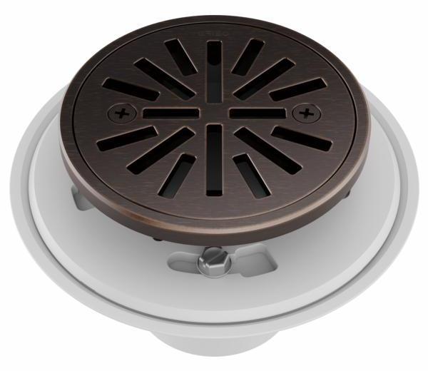 Brizo BT061414 RB Venetian Bronze 4-Tile Round Shower Drain - Durable Bathroom Floor Drain for Modern & Traditional Showers