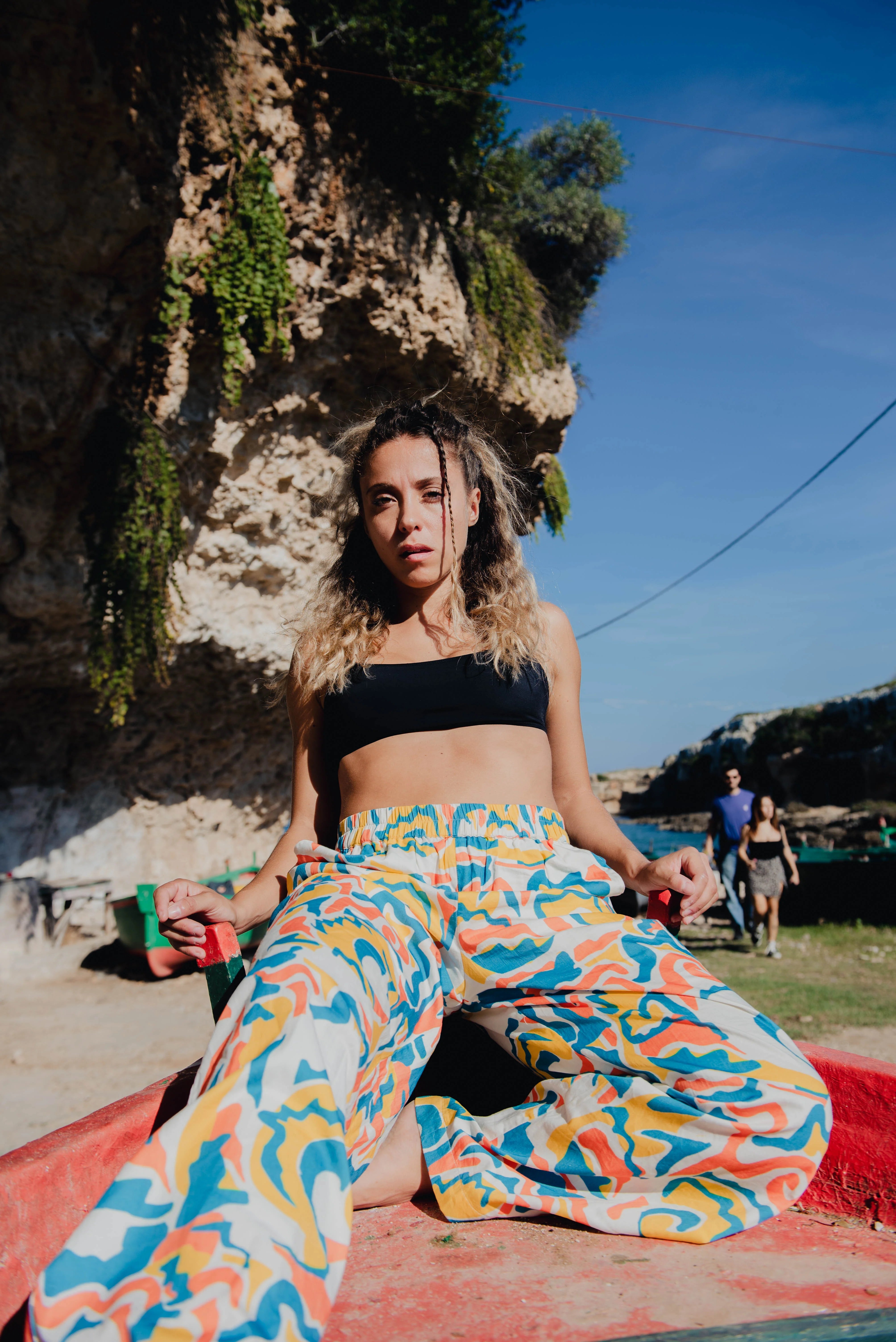 Miss Pompom Women's Casual Holiday Pants - Stylish & Comfortable Beachwear for Vacation & Summer Outings