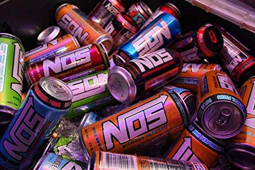 NOS Energy Drink 24 Pack - Original Flavor | High Performance Energy Boost for Workouts, Gaming & Long Hours | Caffeine & Taurine Formula