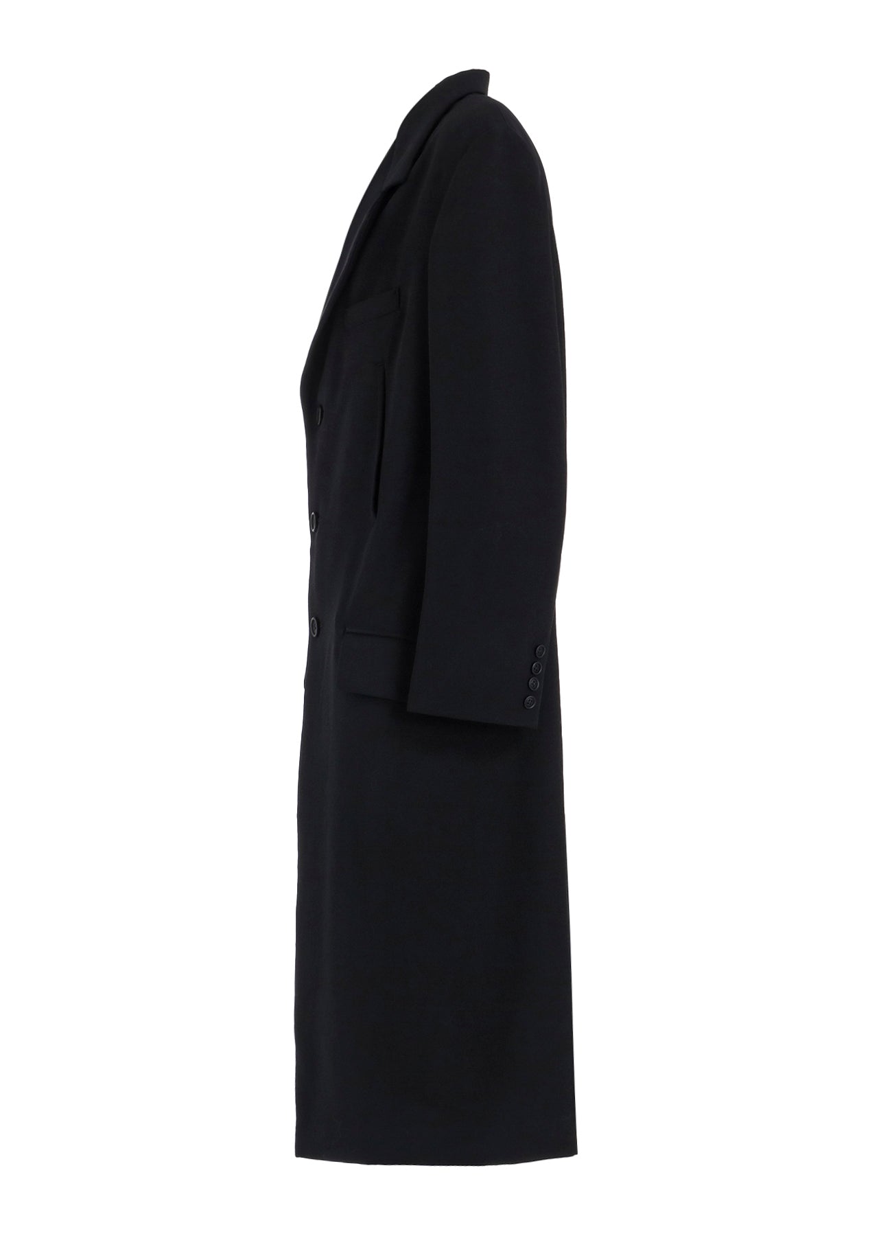 2/60 Wool Gabardine Single Long Jacket for Women - Classic Elegant Outerwear for Office, Business, and Formal Occasions