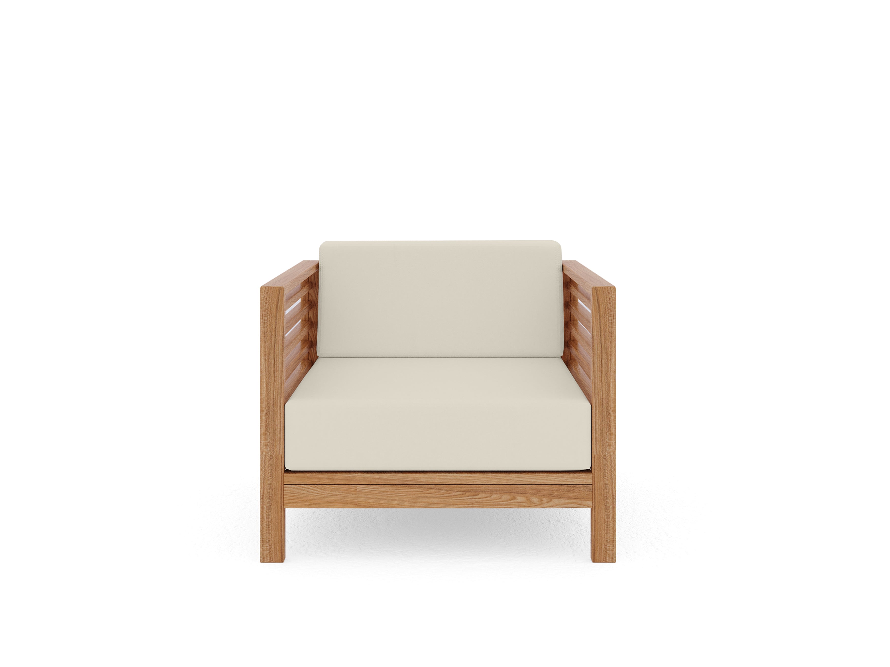Premium 5-Piece Teak Outdoor Patio Deep Seating Set with Weather-Resistant Subrella Canvas Cushions - Perfect for Backyard, Garden, and Poolside Relaxation