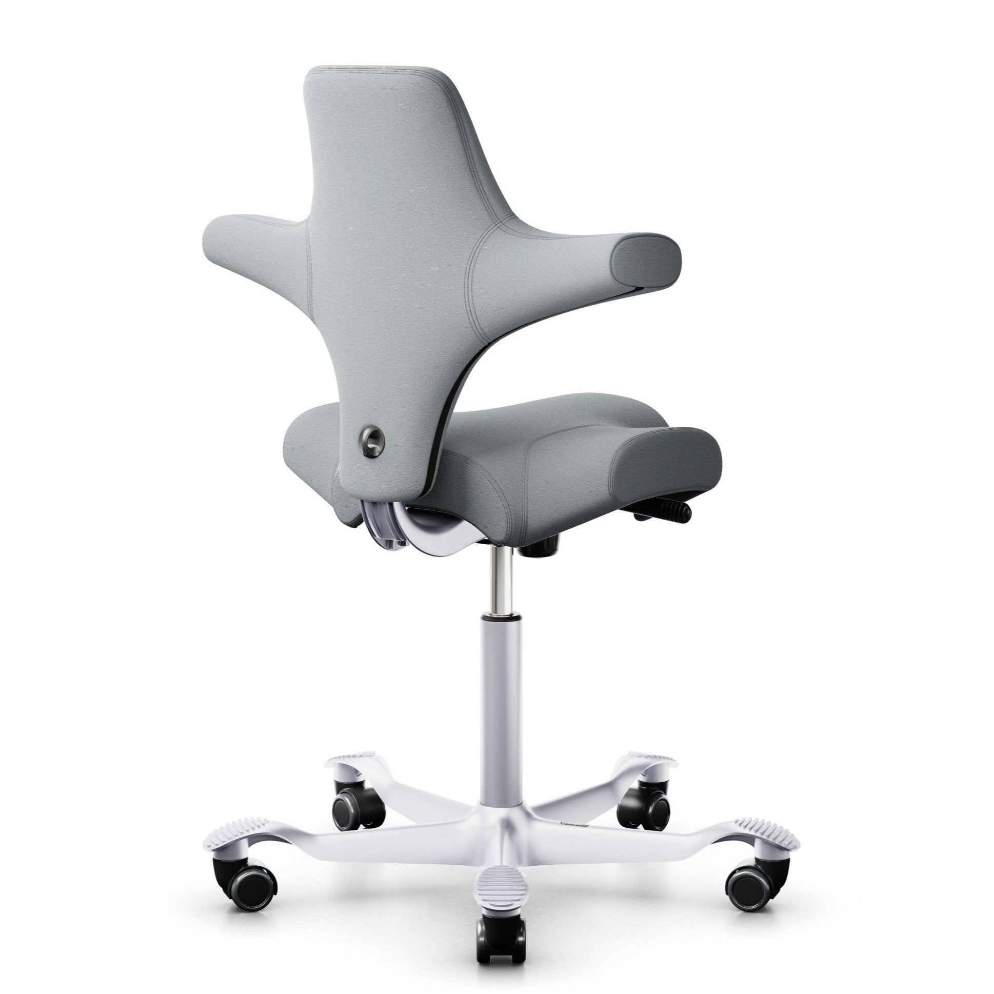 HÅG Capisco 8106 Ergonomic Office Chair - Adjustable Height with Optional Footrest - Grey Mesh Back Support - Perfect for Home Office, Coworking Spaces & Creative Workstations
