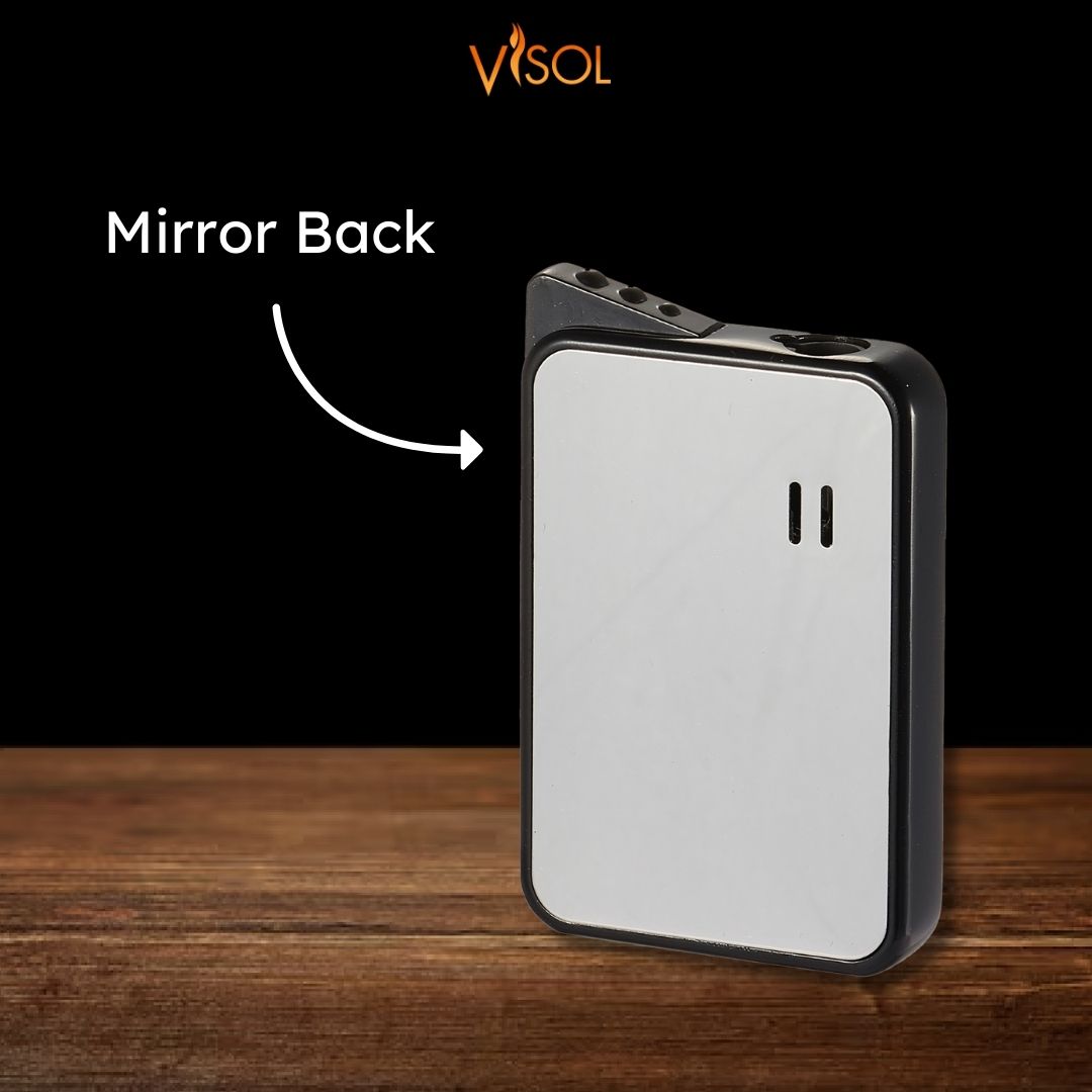 Premium Visol Elk Single Flame Cigar Lighter - Windproof Butane Torch for Cigars & Cigarettes (Black) - Perfect for Outdoor Smoking, Travel & Gifts