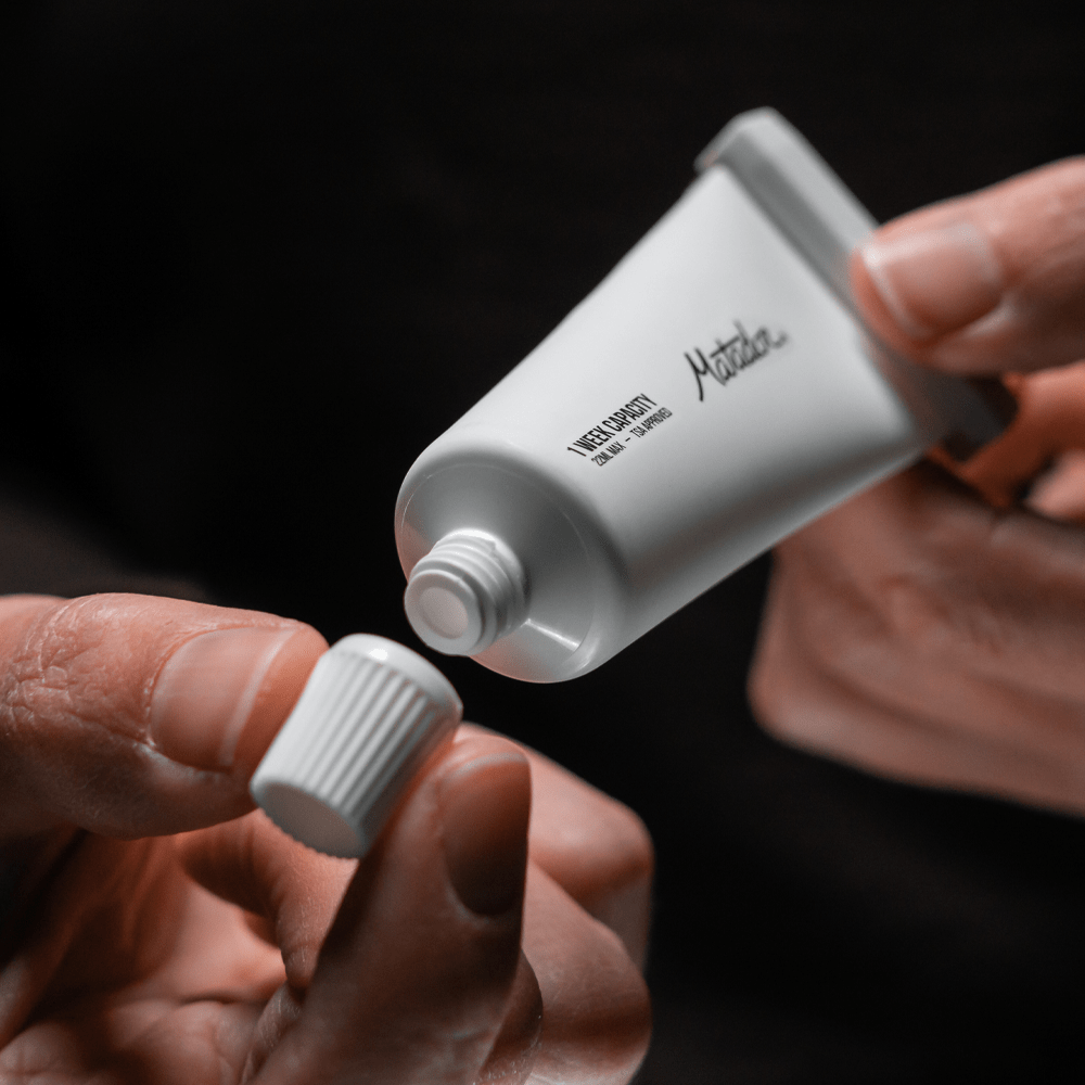 Matador Refillable Toothpaste Tubes - Eco-Friendly Travel Toothpaste Container for Camping, Hiking & Air Travel - BPA-Free Leak-Proof Design