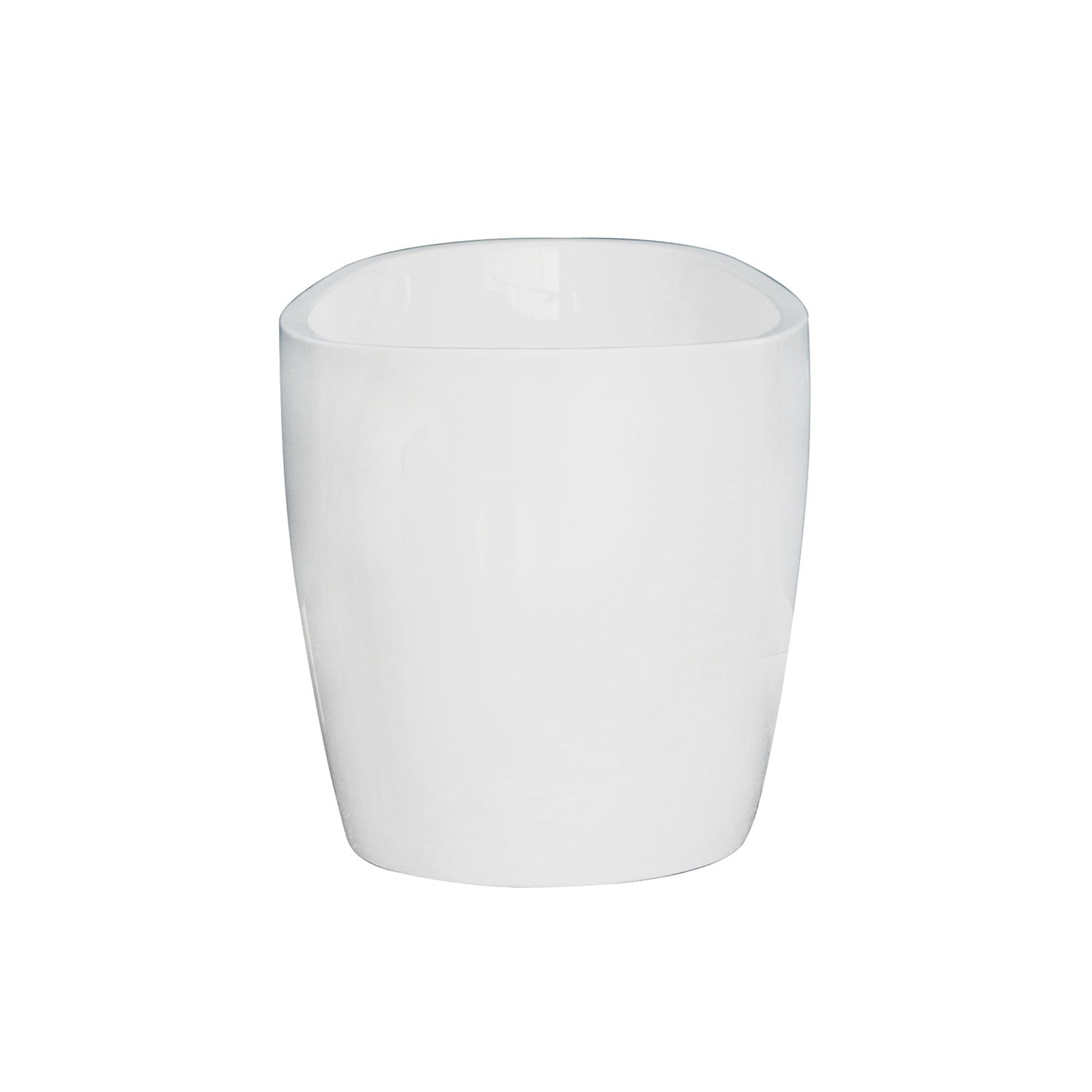 Aqua Eden 48 Inch Acrylic Oval Freestanding Bathtub - Glossy White Slipper Tub with Drain | Modern Soaking Tub for Spa-Like Relaxation in Master Bathroom