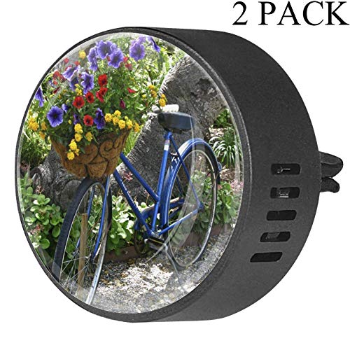 Blue Flower Car Air Freshener Diffuser - Vent Clip for Car, Office, Home & Bathroom | Ocean Breeze Scent | Perfect for Vehicles, Workspaces & Home Fragrance