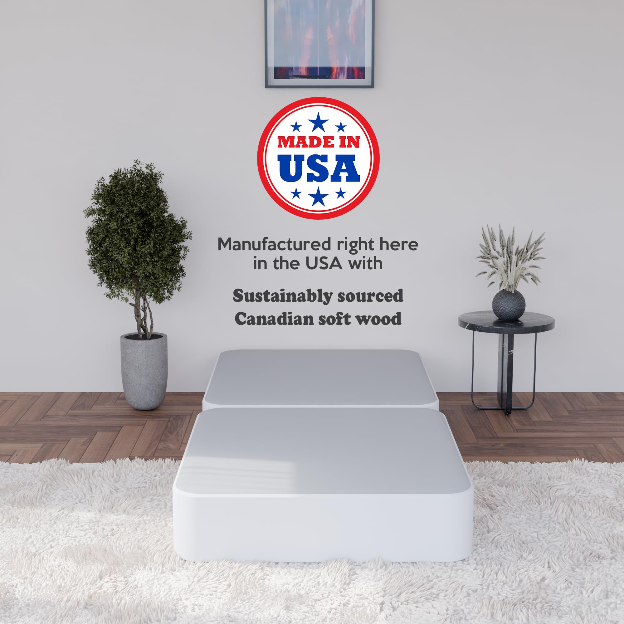 Greaton Fully Assembled Metal Traditional Box Spring/Foundation for Twin XL Mattress Set - Sturdy Bed Base Support for Enhanced Comfort in Bedrooms, Guest Rooms & Dorms