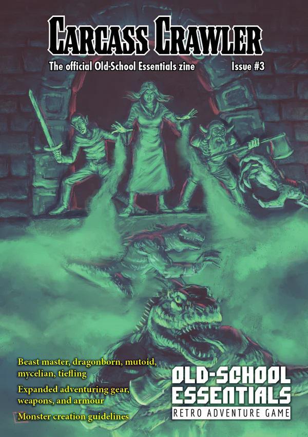 Old School Essentials Carcass Crawler Issue #3 - Official OSR Zine for Tabletop RPG Adventures | D&D 5E Compatible Fantasy Gaming Supplement