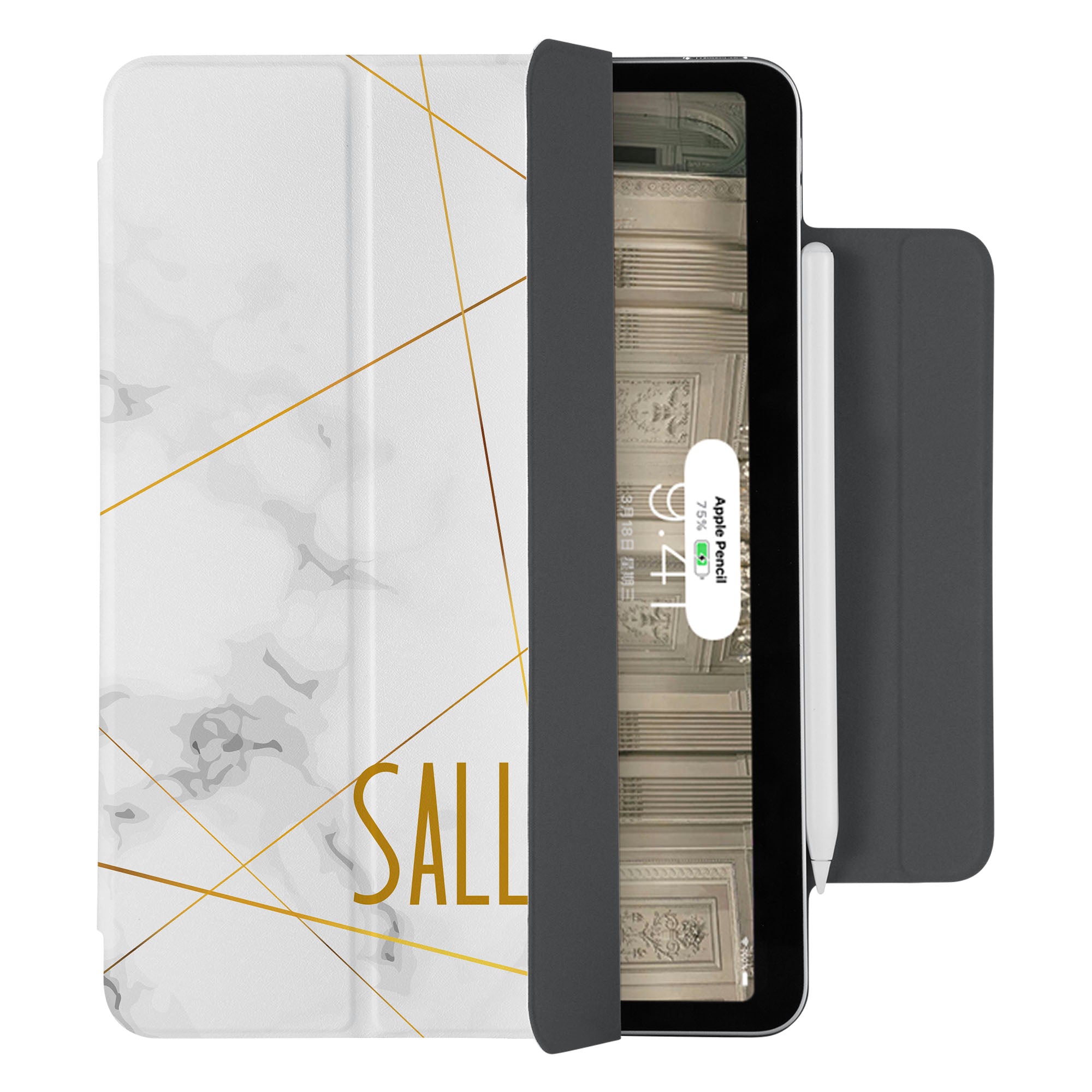 SlimFit Marble iPad Case for iPad 2020 - Ultra Thin Lightweight Protective Cover for Work, School & Travel