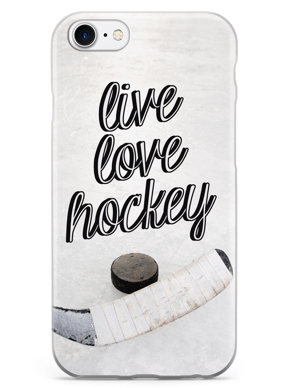 Inspired Cases - Shockproof & Anti-Scratch iPhone 8 Case with 3D Textured Design - Compatible with Apple iPhone 8 - Perfect for Hockey Fans & Outdoor Activities
