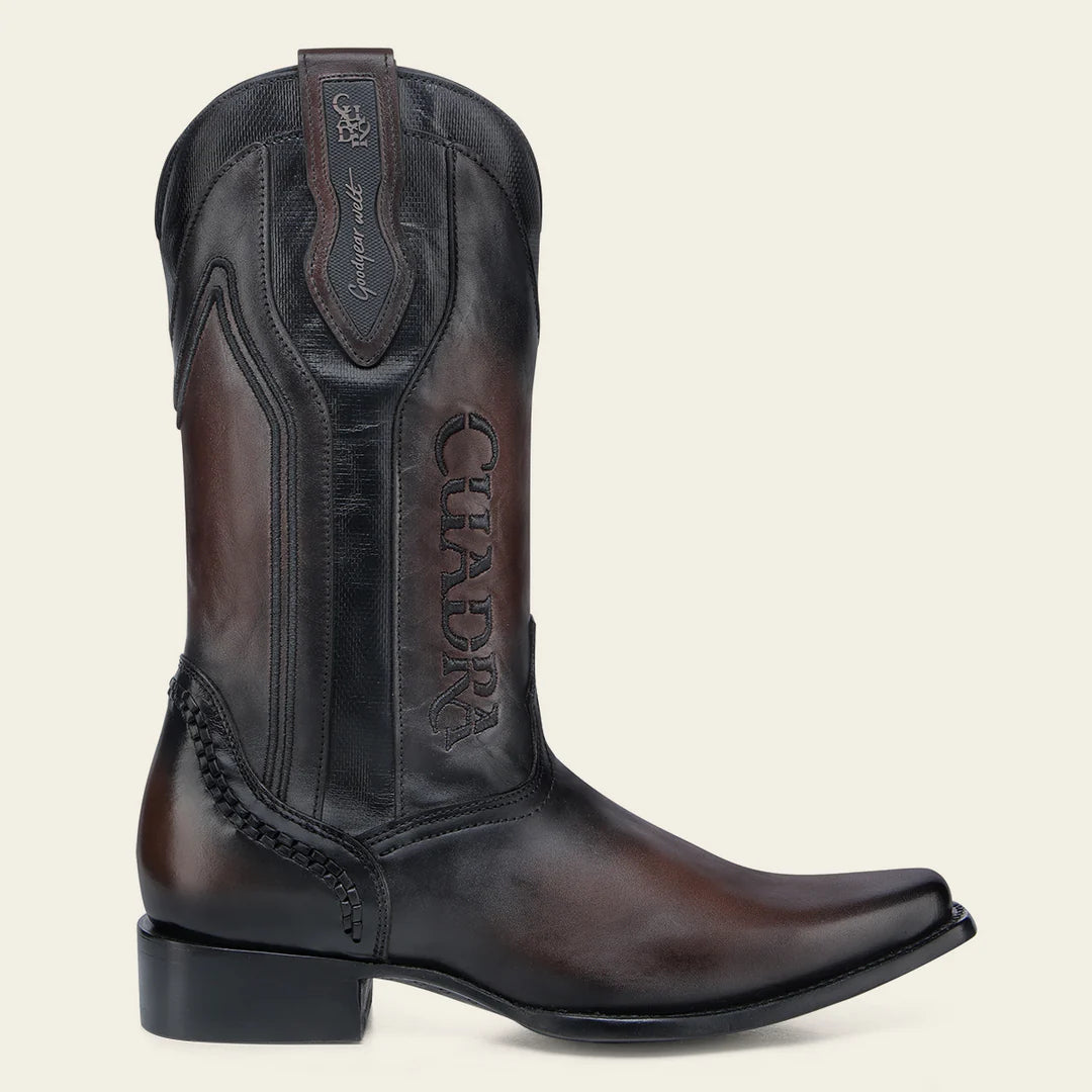 1B2TRS Men's Cuadra Chocolate Brown Cowhide Leather Cowboy Boots - Stylish & Durable for Western Wear, Rodeo, and Country Fashion