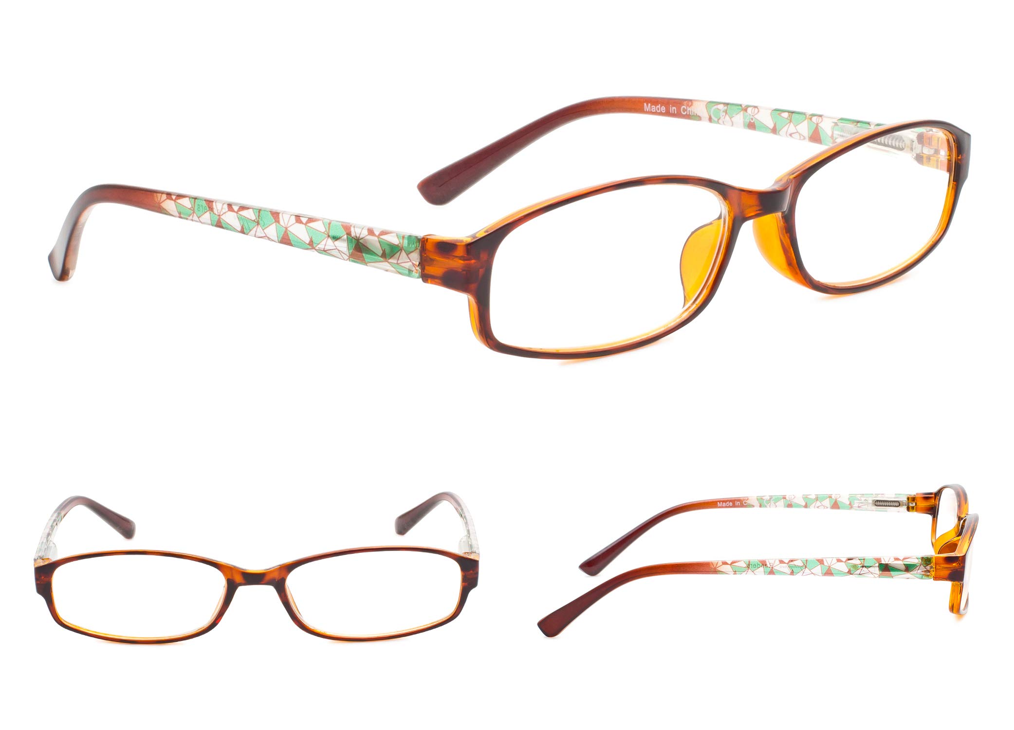 3-Pack Stylish Reading Glasses for Women with Flexible Spring Hinges - Perfect for Reading, Crafting & Computer Work