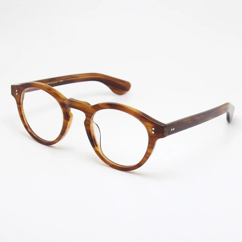 Stylish Black Unisex Acetate Full-Rim Oval Round Eyeglasses Frame 195142 - Perfect for Work, Reading & Fashion Accessories