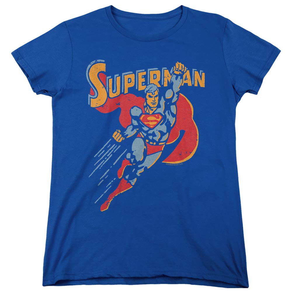 Superman Life-Like Action Women's T-Shirt | DC Comics Superhero Graphic Tee | Perfect for Cosplay, Comic Con & Casual Wear