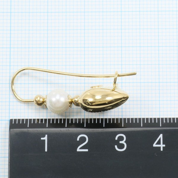 18K Yellow Gold Pearl Single Earring - Elegant Dangle Earring for Women, Perfect for Weddings, Parties & Special Occasions