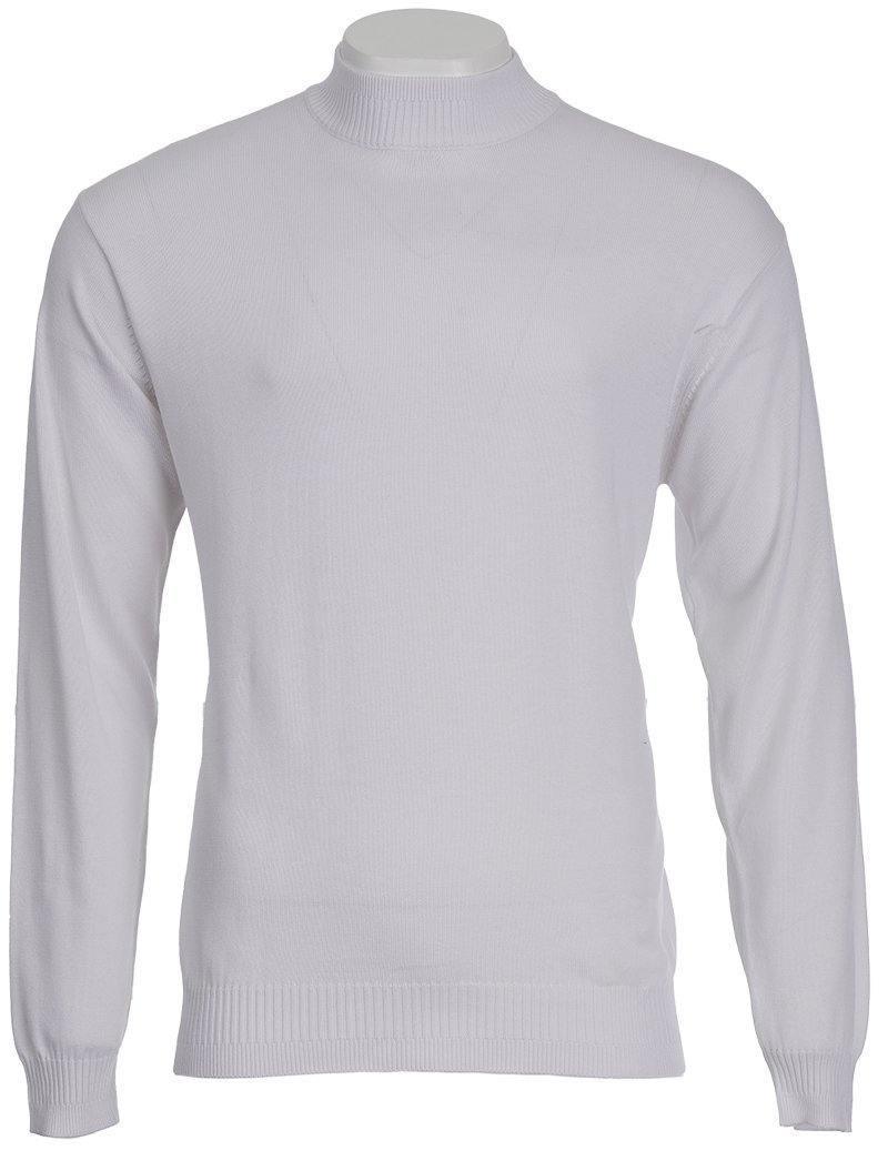 Women's Mock Neck Sweater - Soft Winter Knit Pullover in White | Cozy Casual Wear for Office, Date Night & Holiday Outfits