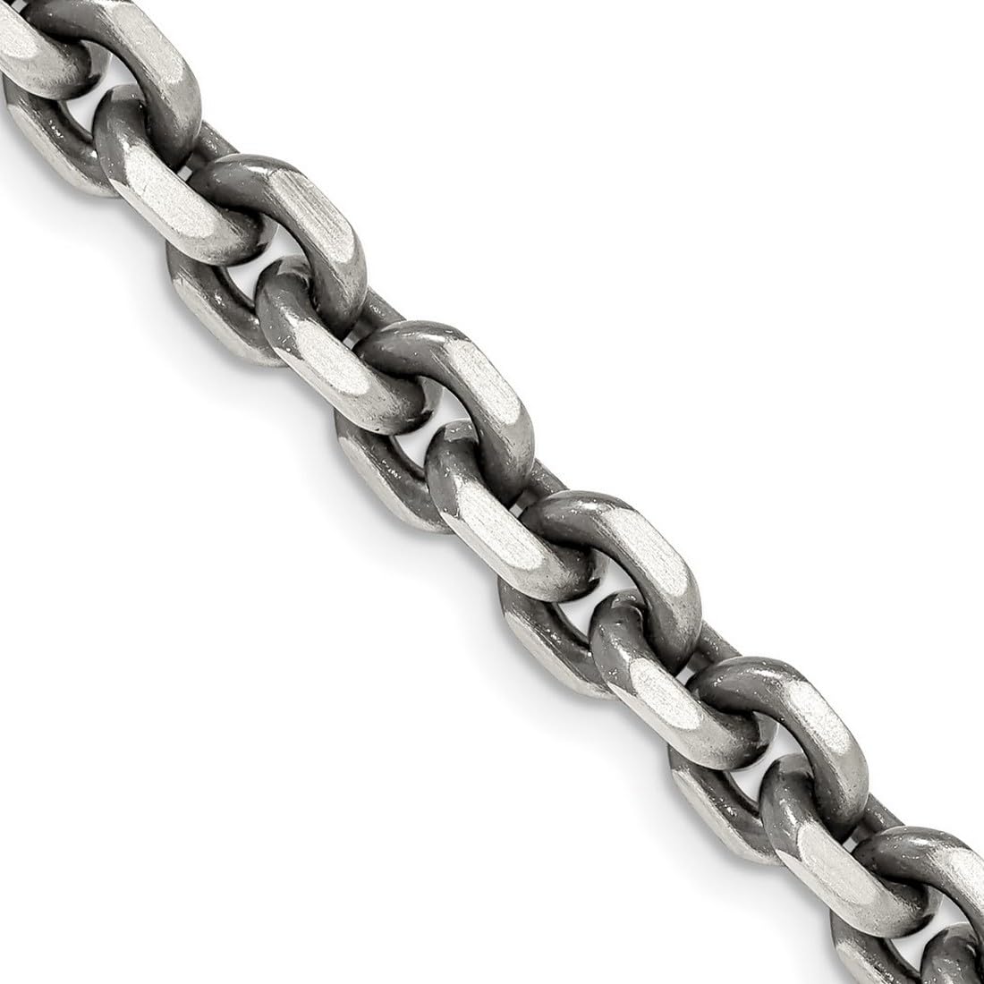 925 Sterling Silver Oxidized 5.6mm Antiqued Cable Chain Necklace with Lobster Claw Clasp - Unisex Jewelry for Men & Women | Perfect for Layering, Gift Giving & Everyday Wear