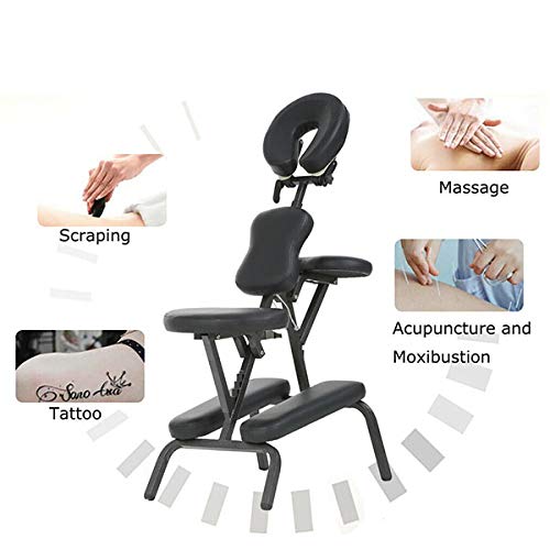 Besay Portable Tattoo Spa Massage Chair - Foldable PU Leather Pad for Home & Salon Use - Space Saving Design for Relaxation & Tattoo Sessions