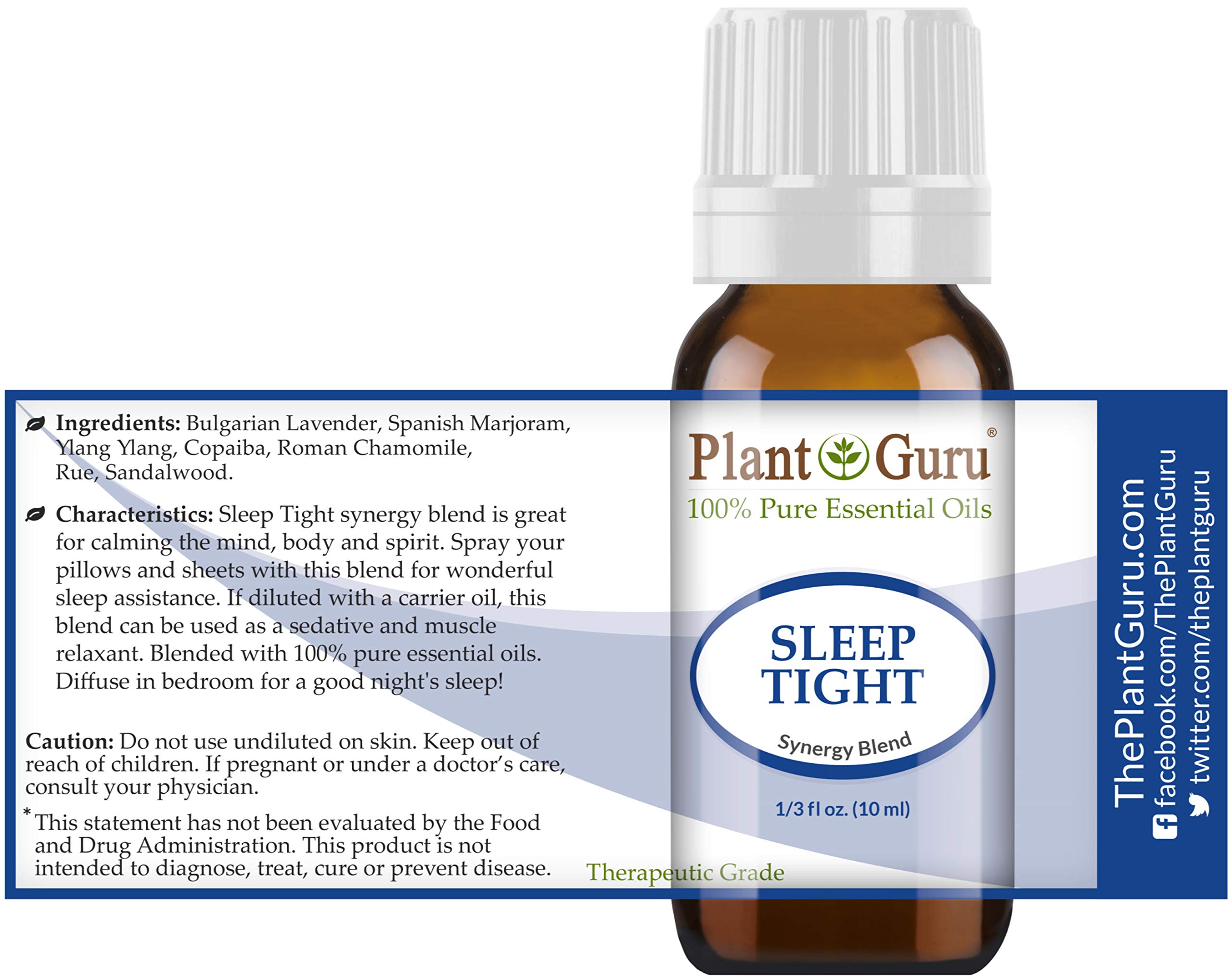 Sleep Tight Essential Oil Blend 10ml - 100% Pure Undiluted Therapeutic Grade Aromatherapy Oil for Relaxation & Better Sleep - Perfect for Diffusers, Massage & Bedtime Routine