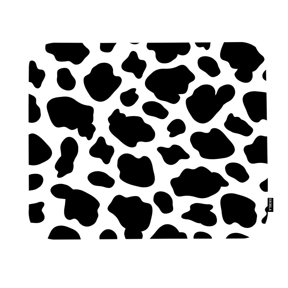 Premium Dalmatian Print Gaming Mouse Pad - Non-Slip Rubber Base, Thick Cushioned Surface (9.5x7.9 Inch) - Perfect for PC, Laptop & Office Work - Stylish Black & White Dog Spot Design for Gamers & Animal Lovers
