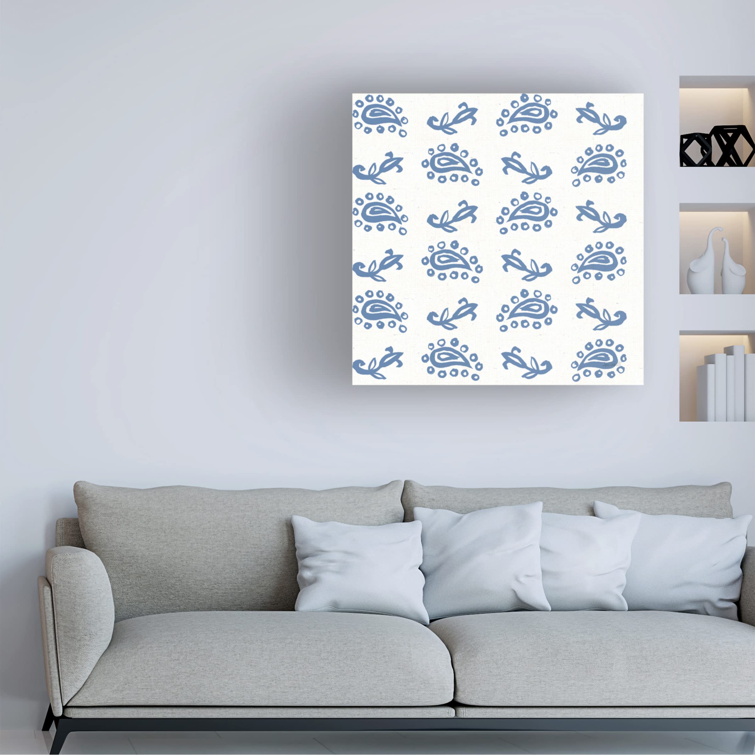 Anne Tavoletti 'Fruit Stand Pattern IIB' Canvas Wall Art - Modern Kitchen Decor, Dining Room Painting, Vibrant Still Life Fruit Artwork for Home & Office Decoration