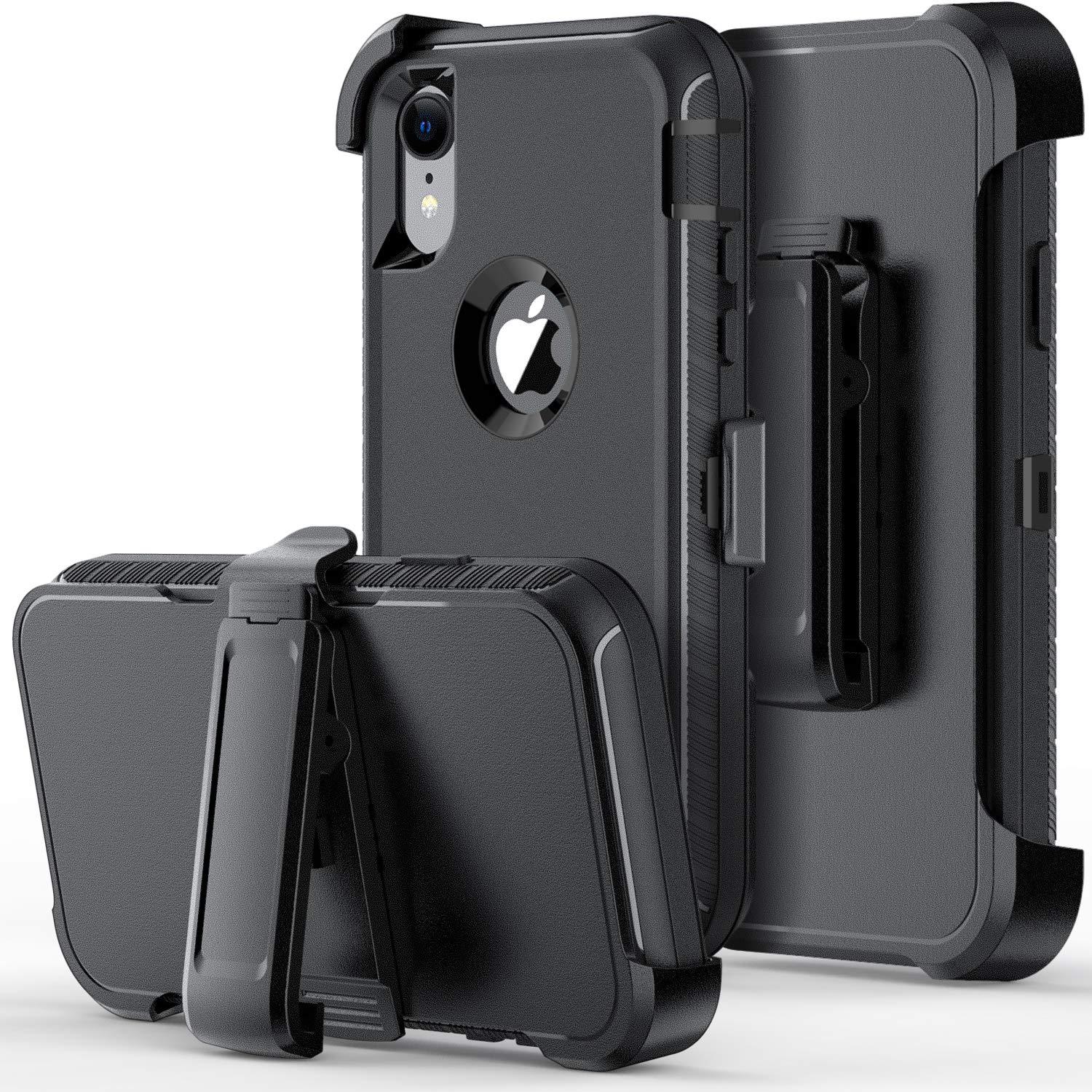 ORIbox Heavy Duty Shockproof Case for iPhone XR - Anti-Fall Protection with Belt Clip - Perfect for Construction, Outdoor Work & Active Lifestyles