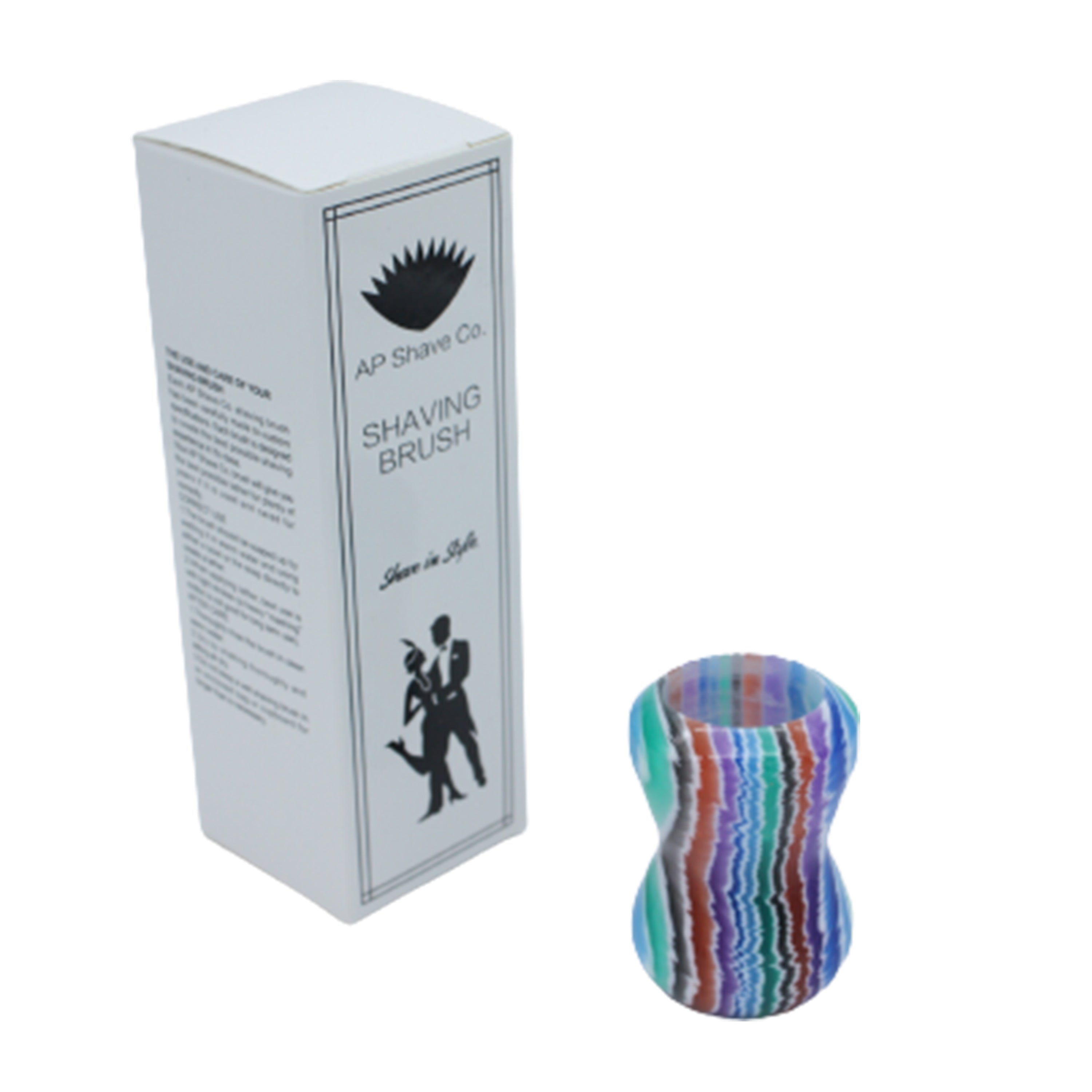 Premium Blue Stripe Handcrafted Shaving Brush Handle - Fits 24mm & 22mm Knots - Perfect for Wet Shaving & Grooming Gifts for Men