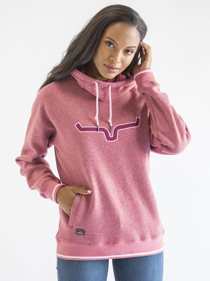 Kimes Ranch Women's TWO SCOOPS Fleece Hoodie - Red Berry | Cozy Winter Pullover for Outdoor Activities & Casual Wear