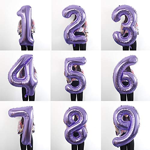 40 Inch Purple Foil Number 5 Balloon for Birthday Parties, Graduations & Anniversary Celebrations