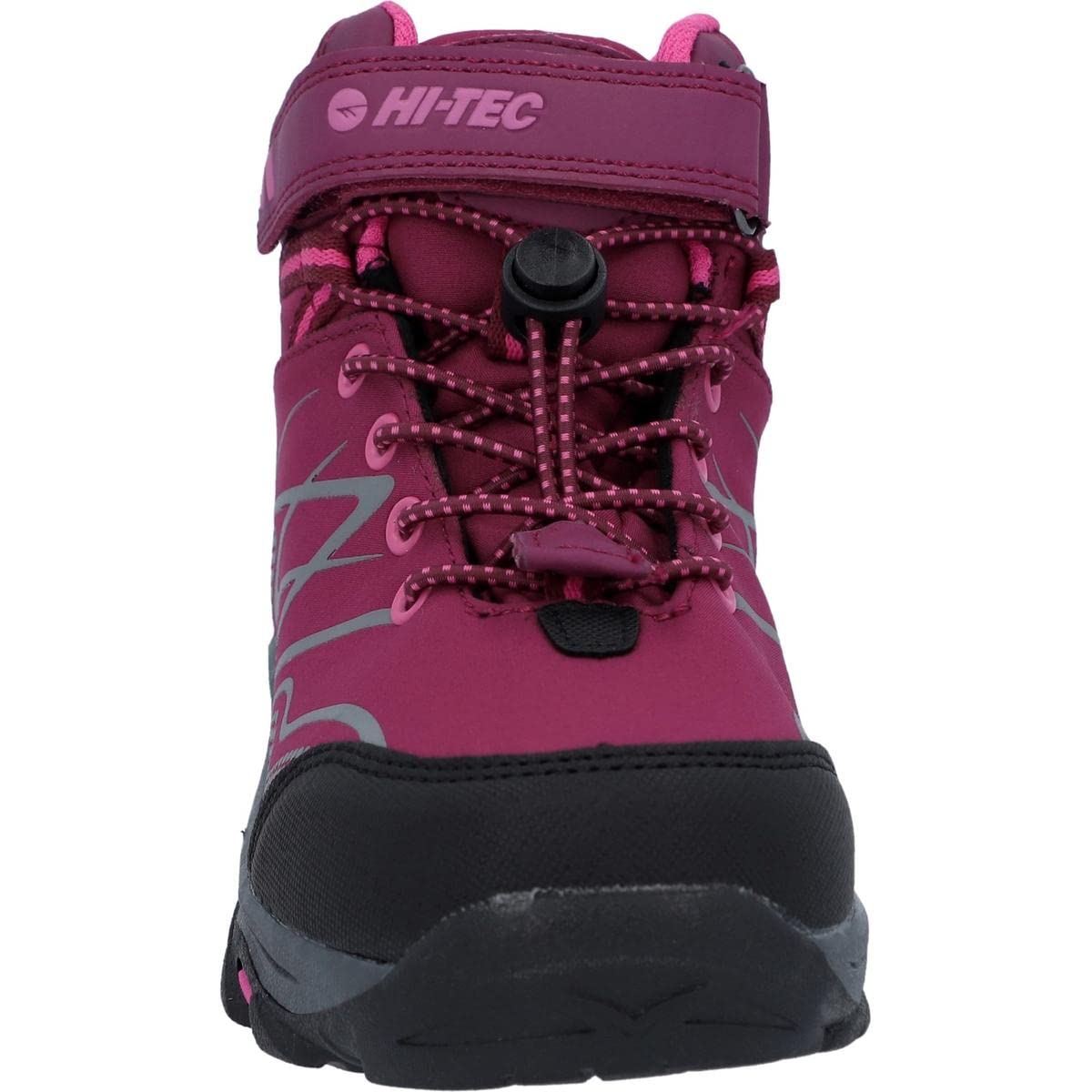 HI-TEC Blackout Mid Boots for Women - Dark Rose/Fuchsia UK 3 - Waterproof Hiking Shoes for Outdoor Adventures & Casual Wear