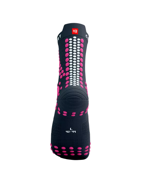 Compressport Unisex Pro Racing Socks V4.0 Trail Running Socks - Magnet/Magenta | High-Performance Athletic Socks for Marathon, Trail Running & Outdoor Sports