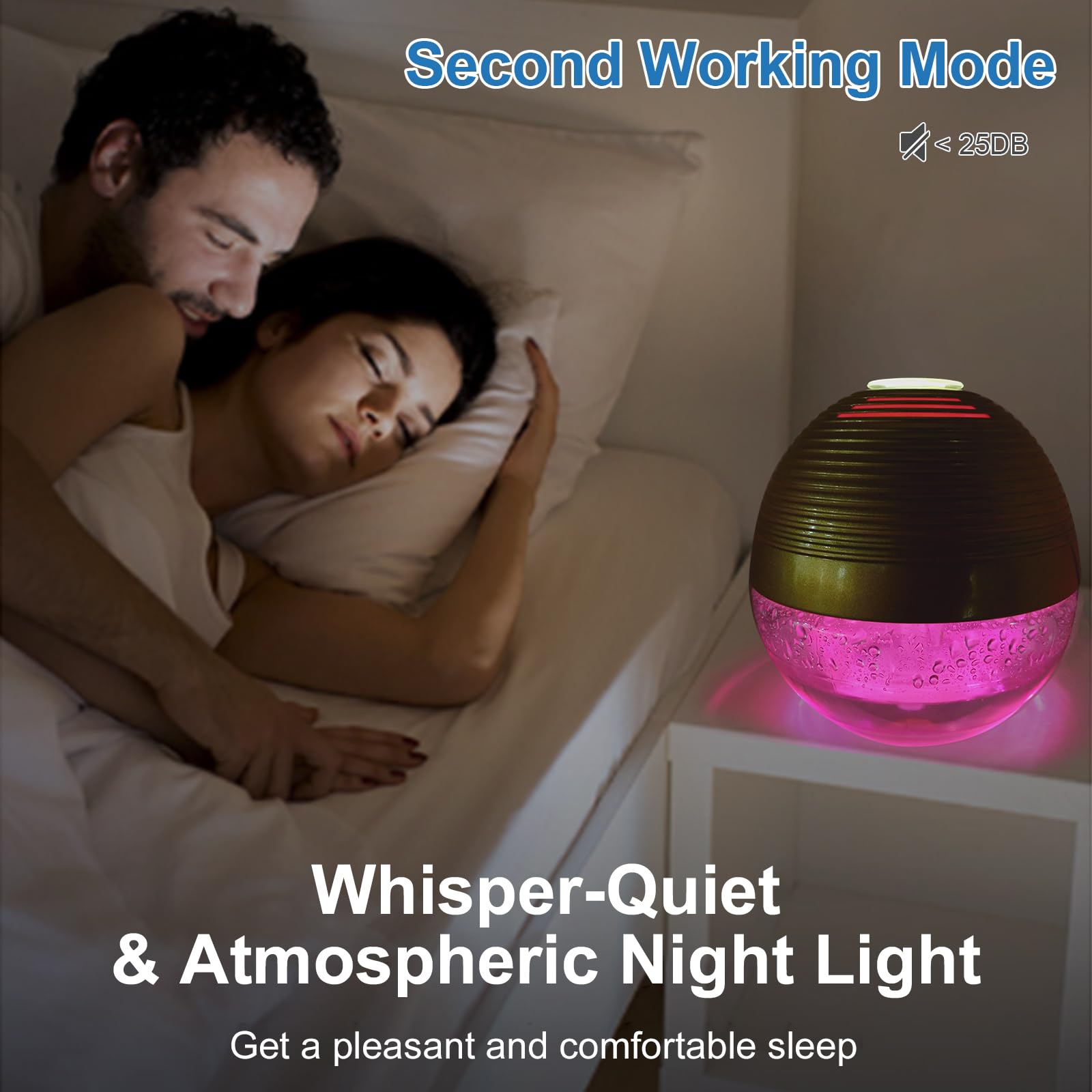 Water-Based Air Purifier & Freshener with 6 Colorful LED Lights - Portable Air Washer & Revitalizer for Home, Office, Bedroom (Black) | Improves Indoor Air Quality & Creates Relaxing Atmosphere