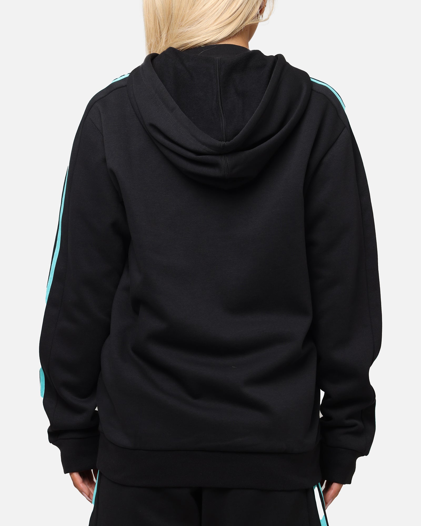 Adidas x Mercedes AMG Petronas Formula One F1 DNA Full Zip Hoodie - Black & White - Men's Racing Jacket for Casual Wear & Motorsport Fans