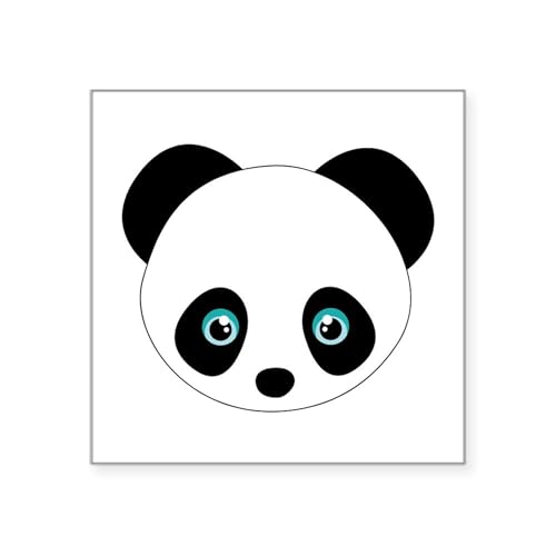White - Panda Bear Head Sticker