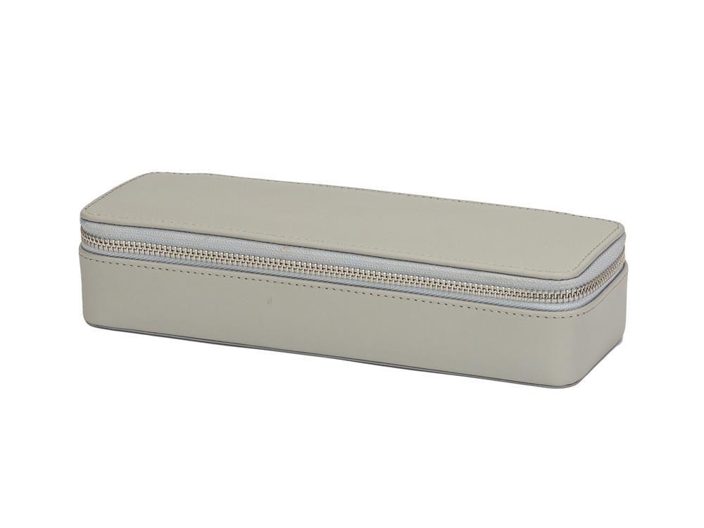Premium Grey Bonded Leather Travel Case for Passport, Tickets & Essentials - Durable & Stylish Organizer for Business Trips & Vacations