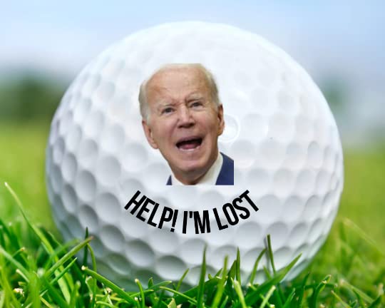 Funny Joe Biden Golf Balls - 'Help I'm Lost' President Biden Golf Gift Set (3 Pack) - Perfect for Political Humor Gifts, Golf Pranks & Conservative Events