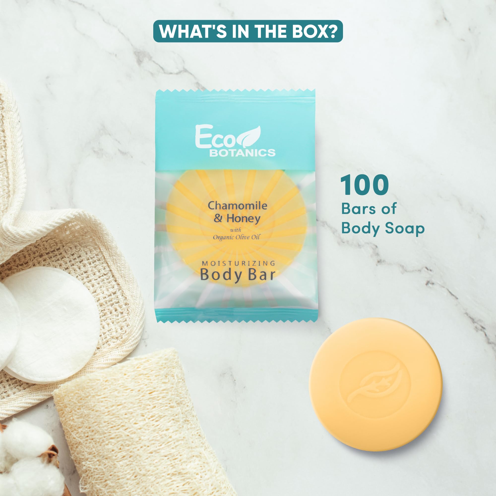 Terra Pure Eco Botanics | 80-Pack 0.85oz Travel-Sized Shampoo, Conditioner, Body Wash & Lotion Set + 100-Pack Soap Bars | Hotel Amenities, Eco-Friendly Toiletries for Travel, Gyms & Hospitality Businesses