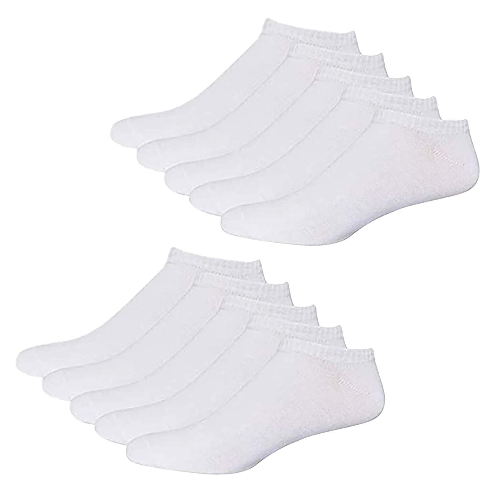 Breathable Work Socks for Women & Men - 10 Pairs Half Sports Short Socks - Comfortable & Durable for Daily Wear, Running, Gym & Outdoor Activities