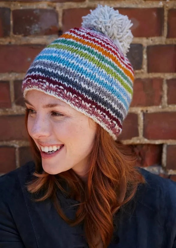 Women's Hoxton Bobble Beanie Hat - Soft Knit Winter Hat with Pom Pom - Perfect for Cold Weather, Outdoor Activities & Fashion Accessories